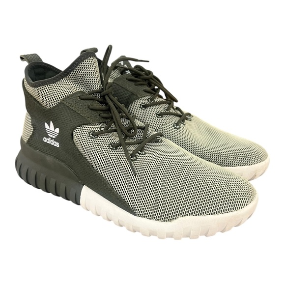 Adidas Men’s Tubular X BA7782 Sneakers Olive Green Mid Size 11 - Picture 2 of 12